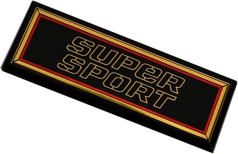 1pc New Super Sport Dash Emblem 3D Badge Replacement for 81-87 El Camino 83-88 Monte Carlo SS (Chrome Red) in Kuwait