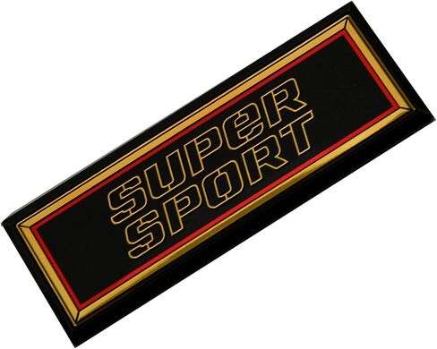 1pc New Super Sport Dash Emblem 3D Badge Replacement for 81-87 El Camino 83-88 Monte Carlo SS (Chrome Red) in Kuwait