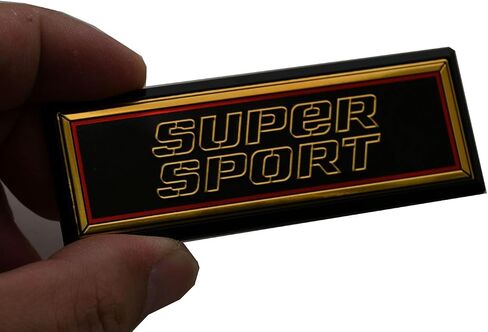 1pc New Super Sport Dash Emblem 3D Badge Replacement for 81-87 El Camino 83-88 Monte Carlo SS (Chrome Red) in Kuwait