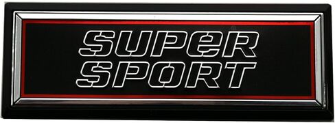 1pc New Super Sport Dash Emblem 3D Badge Replacement for 81-87 El Camino 83-88 Monte Carlo SS (Chrome Red) in Kuwait