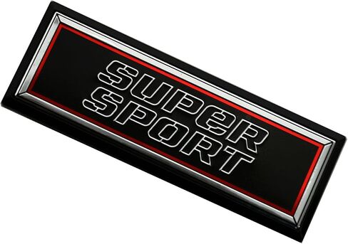 1pc New Super Sport Dash Emblem 3D Badge Replacement for 81-87 El Camino 83-88 Monte Carlo SS (Chrome Red) in Kuwait