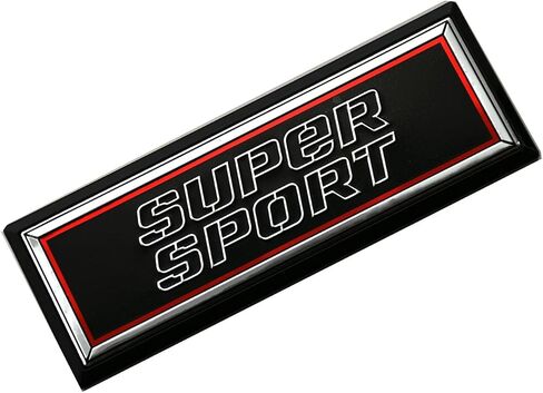 1pc New Super Sport Dash Emblem 3D Badge Replacement for 81-87 El Camino 83-88 Monte Carlo SS (Chrome Red) in Kuwait