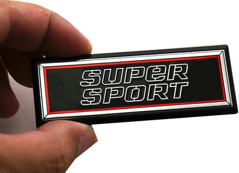 1pc New Super Sport Dash Emblem 3D Badge Replacement for 81-87 El Camino 83-88 Monte Carlo SS (Chrome Red) in Kuwait