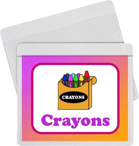C-Line 3-3/4" x 3" Self-Adhesive Labeling Pockets, 25 Holders per Pack, 125 Holders Total, Clear (70443-5) in Saudi Arabia