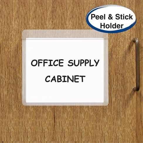 C-Line 3-3/4" x 3" Self-Adhesive Labeling Pockets, 25 Holders per Pack, 125 Holders Total, Clear (70443-5) in Saudi Arabia
