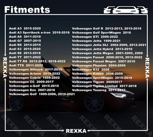 10 مجموعات من Rexka T25 غطاء ممتص الصدمات من النايلون حلقة تثبيت لولبية من النايلون لسيارة Audi VW N90833801 N90974701 - متعددة الأغراض - غطاء نهاية درع سبلاش شيلد in Saudi Arabia