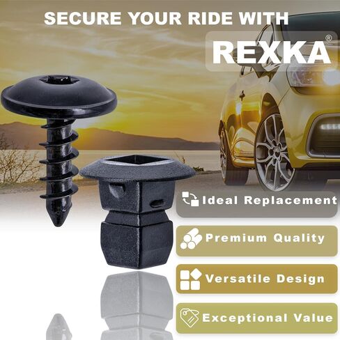 10 مجموعات من Rexka T25 غطاء ممتص الصدمات من النايلون حلقة تثبيت لولبية من النايلون لسيارة Audi VW N90833801 N90974701 - متعددة الأغراض - غطاء نهاية درع سبلاش شيلد in Saudi Arabia