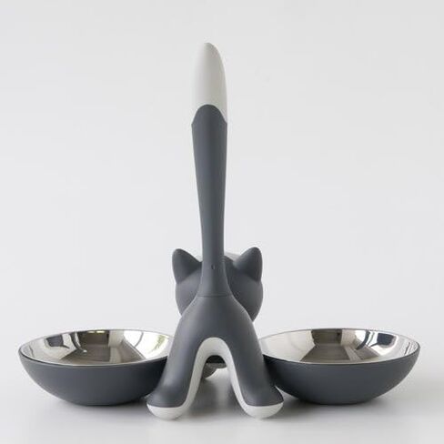 Alessi AMMI09 RO Tigrito Cat bowl in thermoplastic resin, Red Orange and 18/10 stainless steel. in Saudi Arabia