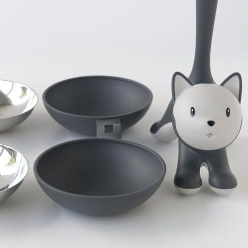 Alessi AMMI09 RO Tigrito Cat bowl in thermoplastic resin, Red Orange and 18/10 stainless steel. in Saudi Arabia