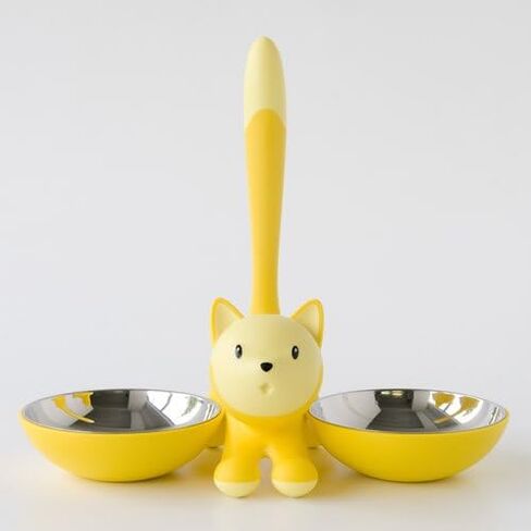 Alessi AMMI09 RO Tigrito Cat bowl in thermoplastic resin, Red Orange and 18/10 stainless steel. in Saudi Arabia