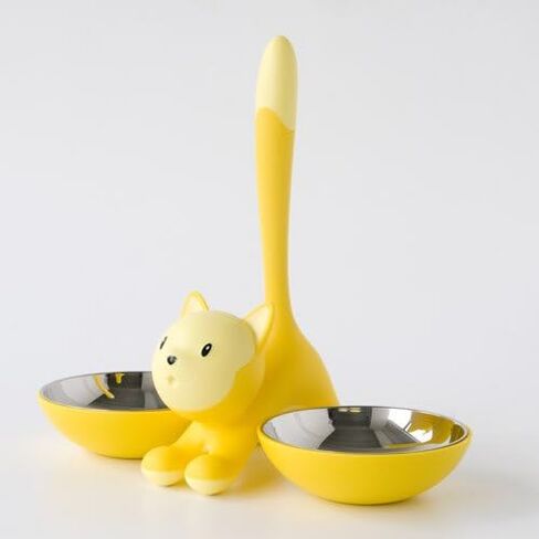 Alessi AMMI09 RO Tigrito Cat bowl in thermoplastic resin, Red Orange and 18/10 stainless steel. in Saudi Arabia