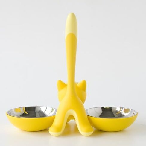 Alessi AMMI09 RO Tigrito Cat bowl in thermoplastic resin, Red Orange and 18/10 stainless steel. in Saudi Arabia
