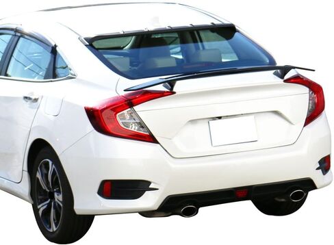Trunk Spoiler Compatible with 2013-2016 Dodge Dart, Painted Glossy Black ABS Spoiler Wing Rear Trunk Lip by IKON MOTORSPORTS, 2014 2015 in Saudi Arabia