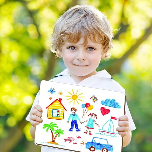 2 Pack Small White Board Set - Double Sided Dry Erase Ruled Lap Boards 9x12 Lined Whiteboard for Kids Student Learning for Student and Classroom Use in Kuwait