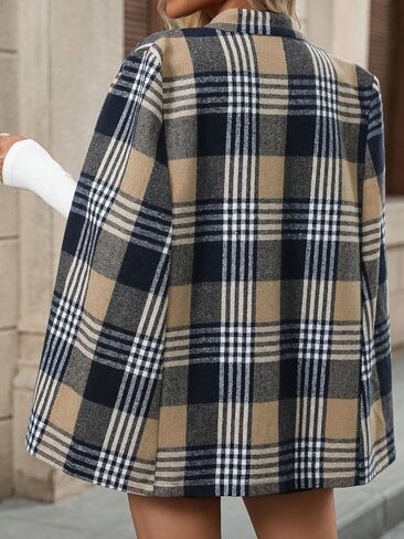 IDEALSANXUN Womens Wool Cape Coat Fall Winter Casual Oversized Peacoat Dress Jackets in Saudi Arabia