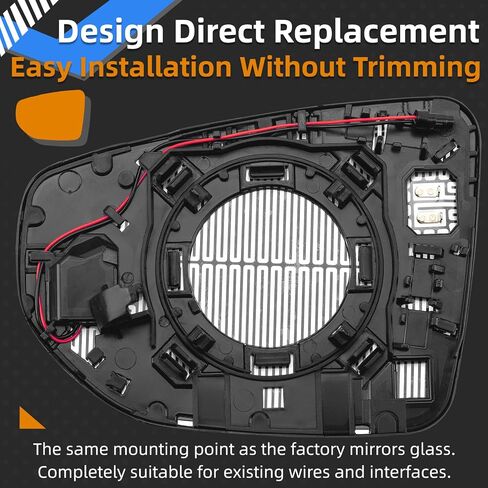 Passenger Side Mirror Replacement for Lexus ES250, ES300h, ES350, LC500, LC500h 2018-2024 - Right Side Mirror Glass, Rear View Mirrors Glass with Power Heated & Blind Spot in Saudi Arabia