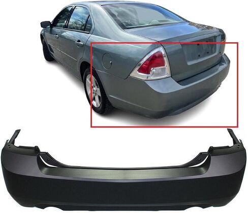 FitParts Compatible With Rear Bumper Cover 2006 2007 2008 2009 Ford Fusion SE, SEL Sedan 06 07 08 09. New, Primed and Ready for Paint. W/Dual Exhaust. W/o Parking Aid Sensor Holes. in Saudi Arabia