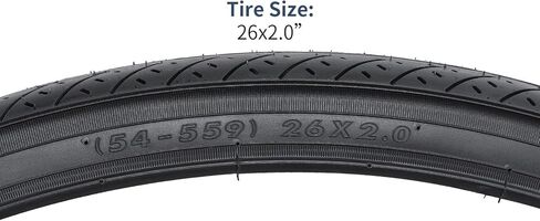 YUNSCM 2-PCS 26" Bike Tires 26 X 2.0/54-559 and 26" Heavy Duty Bike Tubes Schrader Valve Compatible with 26x1.95 26x2.0 26x2.10 26x2.125 Bike Bicycle Tires and Tubes (P-1173) in Saudi Arabia