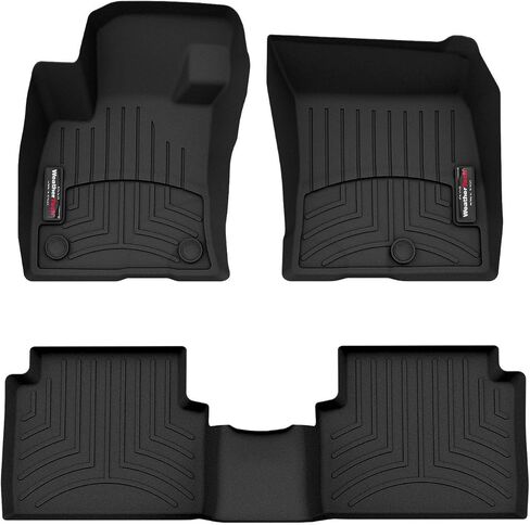 بطانات أرضية مخصصة من WeatherTech لسيارة Ford Maverick - الصف الأول والثاني (441642-1-3)، أسود in Saudi Arabia