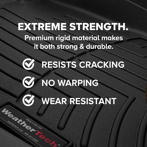 بطانات أرضية مخصصة من WeatherTech لسيارة Ford Maverick - الصف الأول والثاني (441642-1-3)، أسود in Saudi Arabia