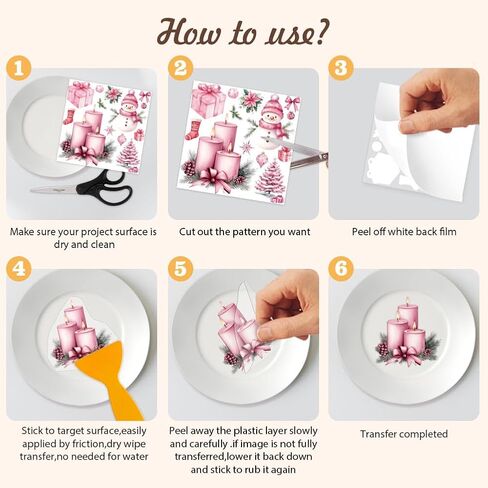 AHANDMAKER 12 ورقة فرك عيد الميلاد على ملصقات النقل جنوم الرنة سانتا كلوز نافذة يتمسك الأثاث صائق للمنزل مدرسة مكتب ديكور عطلة حزب DIY لوازم الحرف اليدوية، 5.5 × 5.5 in Kuwait