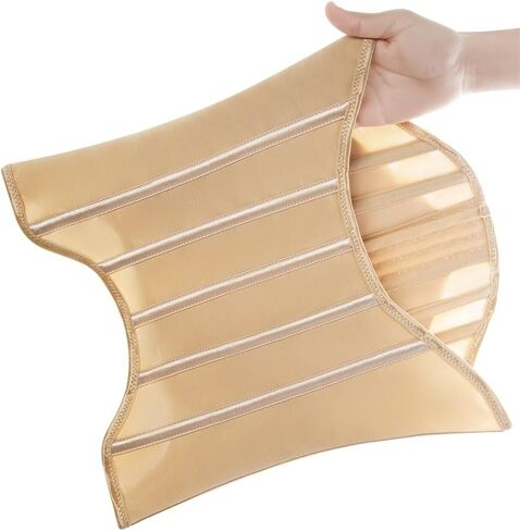 Slimessia Shapeline Flexy - مشد تدريب الخصر الفاخر، شبكة مسامية، عظم فولاذي قابل للتعديل، بيج in Saudi Arabia