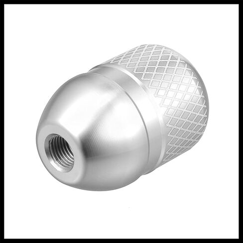 1 Set Universal Aluminum Alloy Car Automatic Manual Weighted Shifter Knob Gear Shift Knobs with Adapter Kit Silver Tone Durable Material in Saudi Arabia
