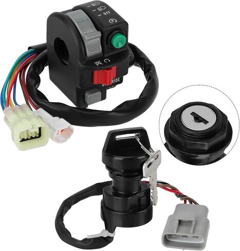 M MATI Start Stop Headlight Switch & Ignition Key Switch for Yamaha Grizzly 700 550 2009-Up Kodiak 450 2020-Up Kodiak 700 2016-Up 28P-83972-00-00 28P-82510-01-00 28P-82510-00-00 in Saudi Arabia