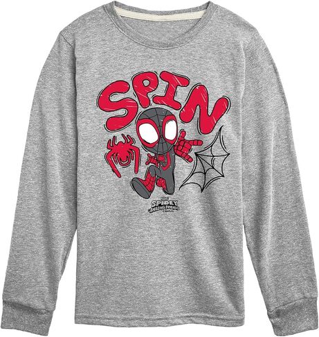 Marvel Spider-Man and His Amazing Friends - Doodle Spin - Toddler and Youth Long Sleeve Tee in Saudi Arabia
