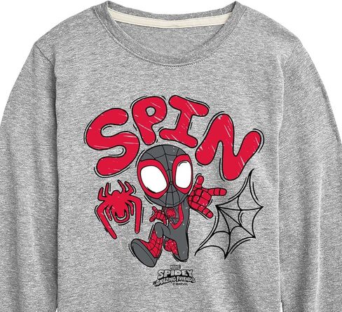 Marvel Spider-Man and His Amazing Friends - Doodle Spin - Toddler and Youth Long Sleeve Tee in Saudi Arabia