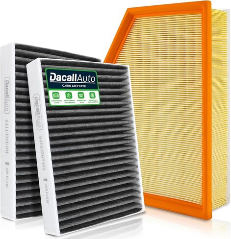 3pcs Cabin & Engine Air Filter Set for BMW X5/X5 xDrive40i/X6/X6 xDrive40i/X7/X7 xDrive40i (3.0L Only), 530e/530e xDrive, 530i/530i xDrive, 540i/540i xDrive, 540d xDrive, 740i/740i xDrive, 745e in Saudi Arabia