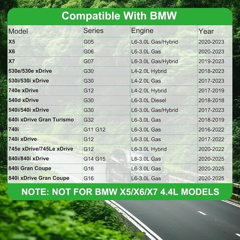3pcs Cabin & Engine Air Filter Set for BMW X5/X5 xDrive40i/X6/X6 xDrive40i/X7/X7 xDrive40i (3.0L Only), 530e/530e xDrive, 530i/530i xDrive, 540i/540i xDrive, 540d xDrive, 740i/740i xDrive, 745e in Saudi Arabia