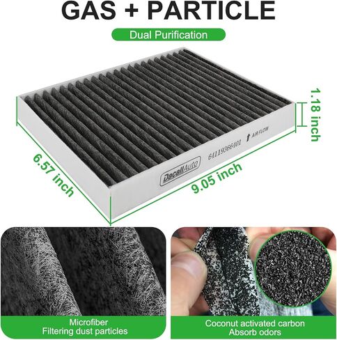 3pcs Cabin & Engine Air Filter Set for BMW X5/X5 xDrive40i/X6/X6 xDrive40i/X7/X7 xDrive40i (3.0L Only), 530e/530e xDrive, 530i/530i xDrive, 540i/540i xDrive, 540d xDrive, 740i/740i xDrive, 745e in Saudi Arabia