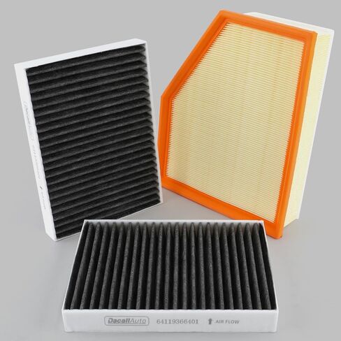 3pcs Cabin & Engine Air Filter Set for BMW X5/X5 xDrive40i/X6/X6 xDrive40i/X7/X7 xDrive40i (3.0L Only), 530e/530e xDrive, 530i/530i xDrive, 540i/540i xDrive, 540d xDrive, 740i/740i xDrive, 745e in Saudi Arabia