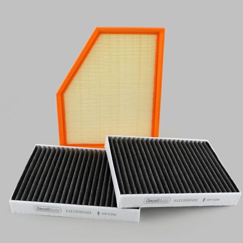 3pcs Cabin & Engine Air Filter Set for BMW X5/X5 xDrive40i/X6/X6 xDrive40i/X7/X7 xDrive40i (3.0L Only), 530e/530e xDrive, 530i/530i xDrive, 540i/540i xDrive, 540d xDrive, 740i/740i xDrive, 745e in Saudi Arabia