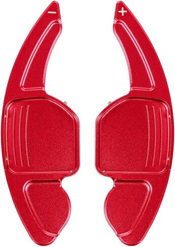 x xotic tech Red Aluminum Alloy Paddle Shifter Extensions Interior Shift Cover Trim Compatible with Audi A3 A4 A5 A6 A7 A8 S5 Q3 Q5 Q7 Interior Accessories in Saudi Arabia