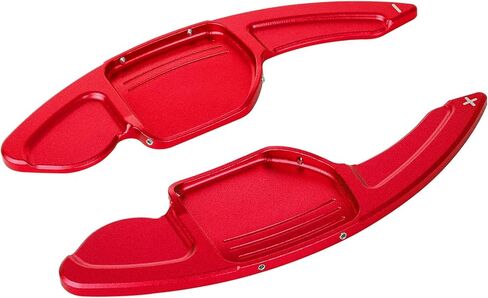 x xotic tech Red Aluminum Alloy Paddle Shifter Extensions Interior Shift Cover Trim Compatible with Audi A3 A4 A5 A6 A7 A8 S5 Q3 Q5 Q7 Interior Accessories in Saudi Arabia