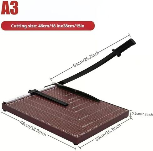 Paper Cutter A4 Cut Length, Easy to Use Lightweight Guillotine Style and Trimmer with 8 Sheet Capacity, Paper Cutter Slider Labels Photo Cardstock Crafts for Home or Small Business in Saudi Arabia
