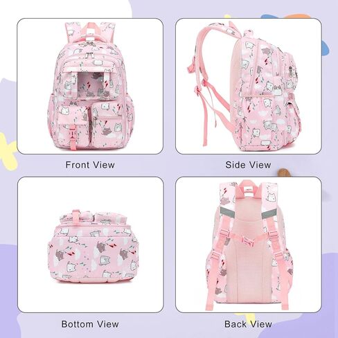 Cat Backpack for Girls Refrigerator Door School Bag for Kids Teen Women Casual Travel Daypacks (Pink) in Saudi Arabia
