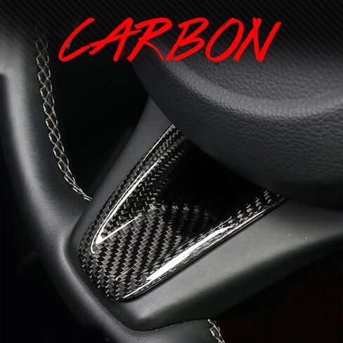 Compatible with Genesis G70 2019-2025 Accessories, Real Carbon Fiber Car Steering Wheel Lower Trim Cover - Lightweight, Scratch-Resistant, Quick DIY Fit, Luxury Interior Upgrade Accessory (Red) in Kuwait