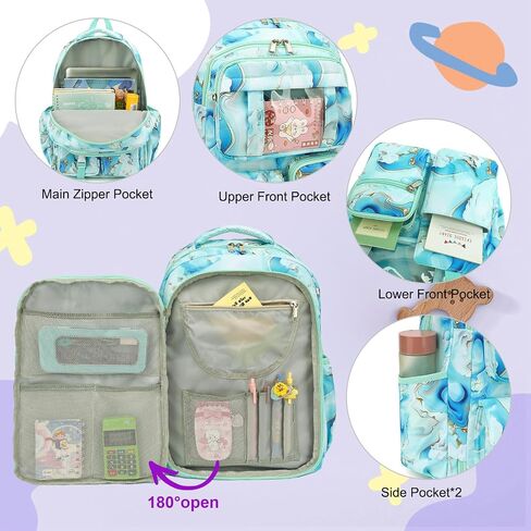 Cat Backpack for Girls Refrigerator Door School Bag for Kids Teen Women Casual Travel Daypacks (Pink) in Saudi Arabia