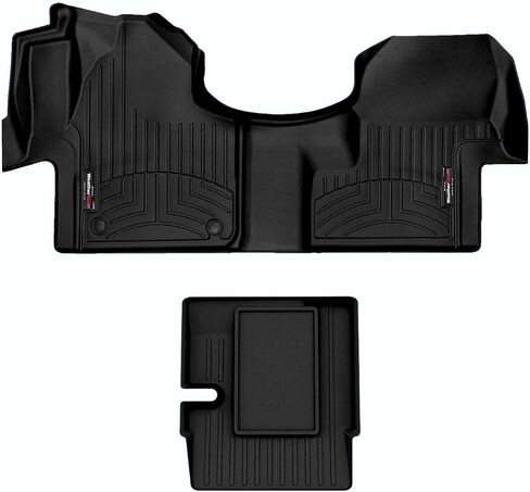 WeatherTech Custom Fit FloorLiners for Mercedes Sprinter - 1st Row (OTH) & Center Aisle (4415221-442492), Black in Saudi Arabia