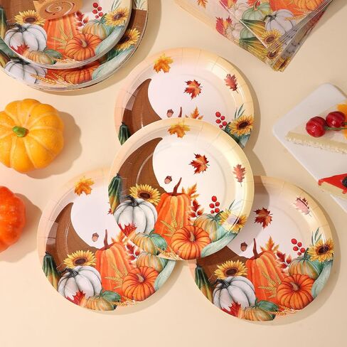 Boho Floral Paper Plates-Flower Birthday Party Decorations for Women, 100pcs Flower Paper Plates for Boho Baby Shower Thanksgiving Party Decor in Saudi Arabia