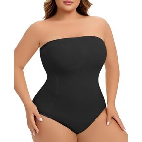 Body Smoothing Shapewear Strapless Waist Trainer Body Waist Shaper Ribbed Bodysuit Booty Lifting Shapewear in Kuwait