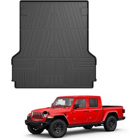 حصيرة صندوق السيارة لسيارة جيب رانجلر 4XE، MERXENG حامي صندوق السيارة في جميع الأحوال الجوية منطقة الشحن الخلفية حصيرة أرضية واقية لـ 2021-2023 جيب رانجلر 4XE in Kuwait