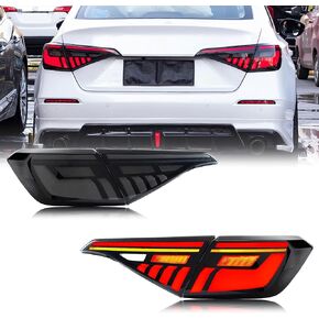 أضواء خلفية LED لوقت الإبداع لسيارة Honda Civic 2022 2023 11TH GEN Sedan V2 بدء الرسوم المتحركة BWB مجموعة المصابيح الخلفية ملحق مؤشر تسلسلي in Kuwait