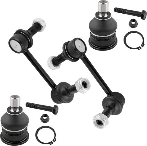 BOXI (Set of 4) Front Sway Bar End Links + Upper Ball Joints Fit for Buick Rainier/for Chevrolet SSR Trailblazer EXT/for GMC Envoy XL XUV/for Saab 9-7X Isuzu Ascender 2004-2008 | K80824 K80825 K6664 in Saudi Arabia