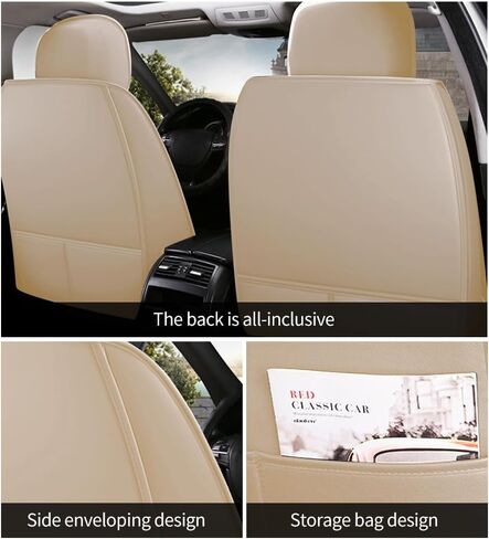 Leather Car Seat Cover for Infiniti QX60 2014-2023,Waterproof car seat Covers with Lumbar Support,Comfortable Breathable Seat Cover,Easy to Install(5PCS Luxury,Coffee) in Saudi Arabia