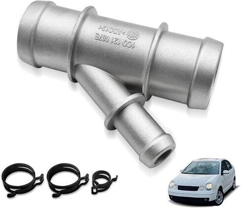 1C0121087E موصل خرطوم مبرد الماء مع 3 قطع أنابيب Plamps لسيارة Audi TT VW Jetta IV Polo Seat Skoda (عادي) in Kuwait