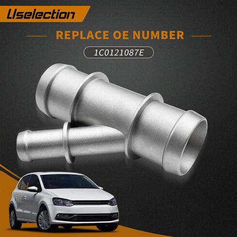 1C0121087E موصل خرطوم مبرد الماء مع 3 قطع أنابيب Plamps لسيارة Audi TT VW Jetta IV Polo Seat Skoda (عادي) in Kuwait